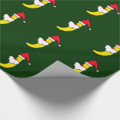 Funny Santa Banana Wrapping Paper Cadeaupapier (Hoek)
