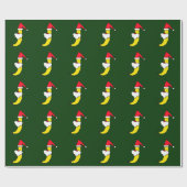 Funny Santa Banana Wrapping Paper Cadeaupapier (Vlak)