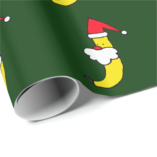 Funny Santa Banana Wrapping Paper Cadeaupapier (Rol Hoek)