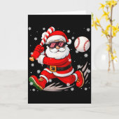 Funny Santa Baseball Christmas Pajamas Xmas Men Bo Kaart (Gele Bloem)