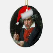 Funny Santa Beethoven Klassieke Muziek Kerstmis Keramisch Ornament (Rechts)