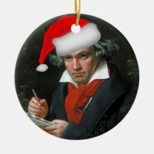 Funny Santa Beethoven Klassieke Muziek Kerstmis Keramisch Ornament