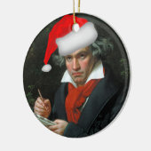 Funny Santa Beethoven Klassieke Muziek Kerstmis Keramisch Ornament (Links)