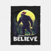 Funny Santa Bigfoot Christmas Sasquatch Believe Xm Fleece Deken (Voorkant)