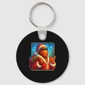 Funny Santa Bigfoot Christmas Sasquatch Xmas Boys  Sleutelhanger (Voorkant)