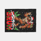 Funny Santa Bigfoot Sasquatch Rock Christmas Xmas Fleece Deken (Voorkant (Horizontaal))