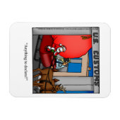 Funny Santa bij de douane-Humor Magnet Gift Magneet (Horizontaal)