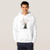 Funny Santa Black Cat kerstboom Gi Hoodie (Voorkant volledig)