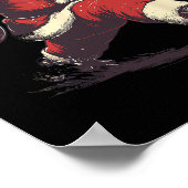 Funny Santa Bowler Bowling Player Christmas Xmas P Poster (Hoek)