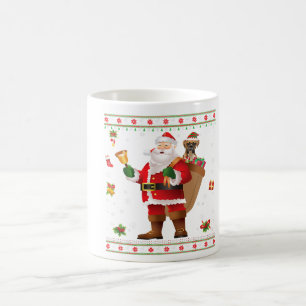 Funny Santa Boxer Dog Cadeau Merry Kerstry Koffiemok