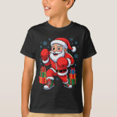 Funny Santa Boxing Lover Boxer Holiday Christmas X T-shirt (Voorkant)