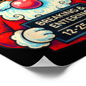 Funny Santa Breaking And Entering Christmas  Poster (Hoek)