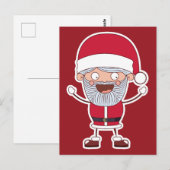 Funny Santa briefkaart (Voorkant / Achterkant)