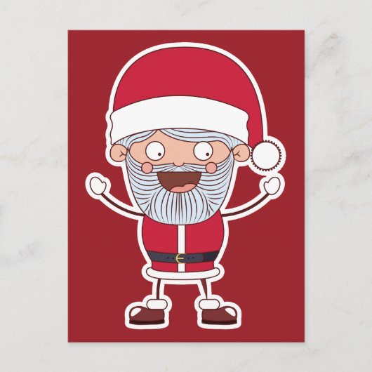 Funny Santa briefkaart (Voorkant)