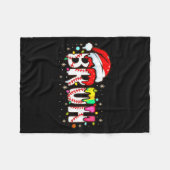 Funny Santa Bruh Baseball Christmas Xmas Meme Paja Fleece Deken (Voorkant (Horizontaal))