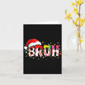 Funny Santa Bruh Baseball Christmas Xmas Meme Paja Kaart (Gele Bloem)