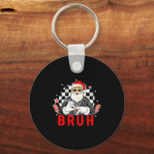 Funny Santa, Bruh Christmas Funny Meme Gift Tee  Sleutelhanger (Voorkant)