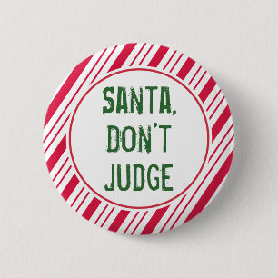 Funny Santa Button Pin