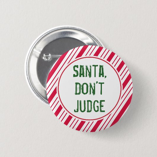 Funny Santa Button Pin (Voorkant /achterkant)