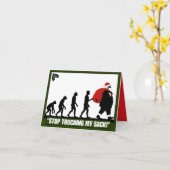Funny Santa card with a funny Santa's sack theme Kaart (Gele Bloem)