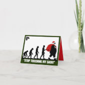 Funny Santa card with a funny Santa's sack theme Kaart (Voorkant)