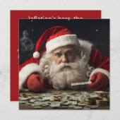 Funny Santa Card with Inflation Rhyme Feestdagenkaart (Voorkant / Achterkant)