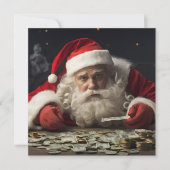 Funny Santa Card with Inflation Rhyme Feestdagenkaart (Voorkant)