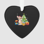 Funny Santa Chihuahua Dog Christmas Tree Gifts Xma Ornament (voorkant)