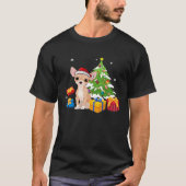 Funny Santa Chihuahua Dog Christmas Tree Gifts Xma T-shirt (Voorkant)