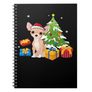 Funny Santa Chihuahua Hond Kerstboom Kado's Xma Notitieboek