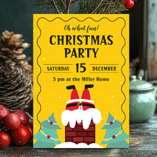 Funny Santa Chimney-kerstfeest Kaart