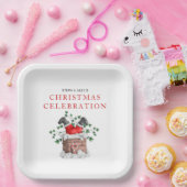 Funny Santa Chimney-kerstfeest Papieren Bordje (Feest)