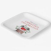 Funny Santa Chimney-kerstfeest Papieren Bordje (Gebogen)