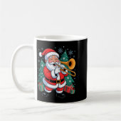 Funny Santa Christmas Design Trombone Holiday Xmas Koffiemok (Links)