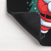 Funny Santa Christmas Design Trombone Holiday Xmas Muismat (Hoek)