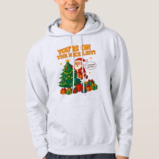 Funny Santa Christmas Hoodie – Unisex Holiday Gift (Voorkant)