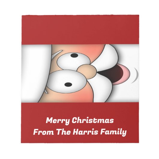 Funny Santa Christmas Snoep Bar Wrappers Favoriete Notitieblok (Voorkant)
