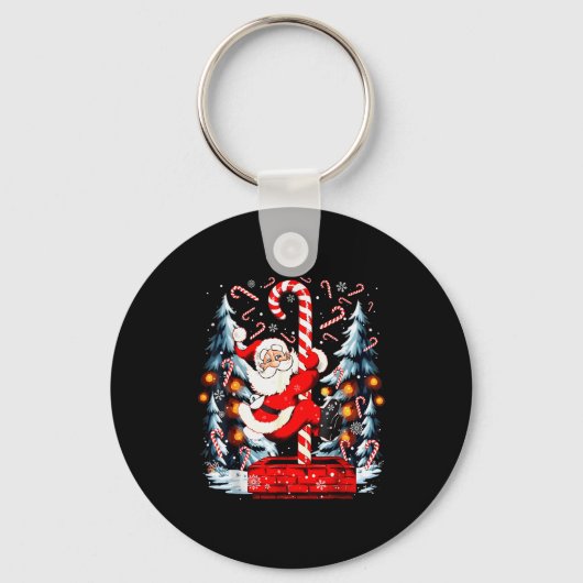 Funny Santa Christmas Tree Xmas Family Men Women K Sleutelhanger (Voorkant)