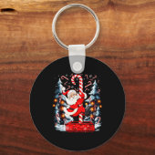 Funny Santa Christmas Tree Xmas Family Men Women K Sleutelhanger (Voorkant)