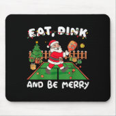 Funny Santa Ckleball Christmas Eat Dink And Be Mer Muismat (Voorkant)