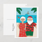 Funny Santa Claus Beach Christmas Feestdagenkaart (Voorkant / Achterkant)