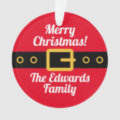 Funny Santa Claus belly cartoon kerstfoto Ornament (voorkant)