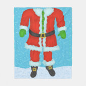 Funny Santa Claus Body Novelty Kerstfeestdag Fleece Deken (Voorkant)
