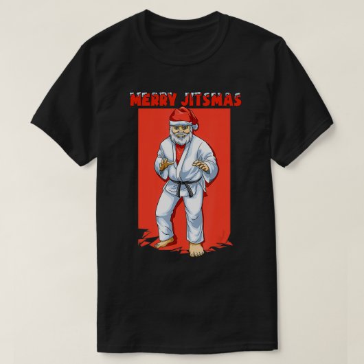 Funny Santa Claus Braziliaanse Jiu Jitsu T-shirt (Design voorkant)