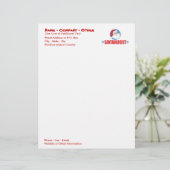 Funny Santa Claus Briefhoofd Ontwerp (Staand voorkant)