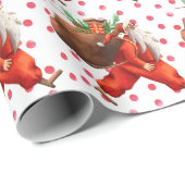 Funny Santa Claus Cadeaupapier (Rol Hoek)