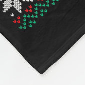 Funny Santa Claus Christmas Ice Hockey Ugly Sweate Fleece Deken (Hoek)