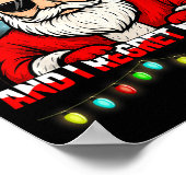 Funny Santa Claus Christmas Xmas For Men Women Boy Poster (Hoek)