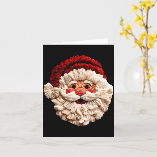 Funny Santa Claus Crochet Christmas Xmas Pajamas H Kaart (Gele Bloem)