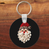 Funny Santa Claus Crochet Pajamas Holiday Xmas Chr Sleutelhanger (Voorkant)